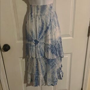 Blue Tie-Dye Women's Skirt